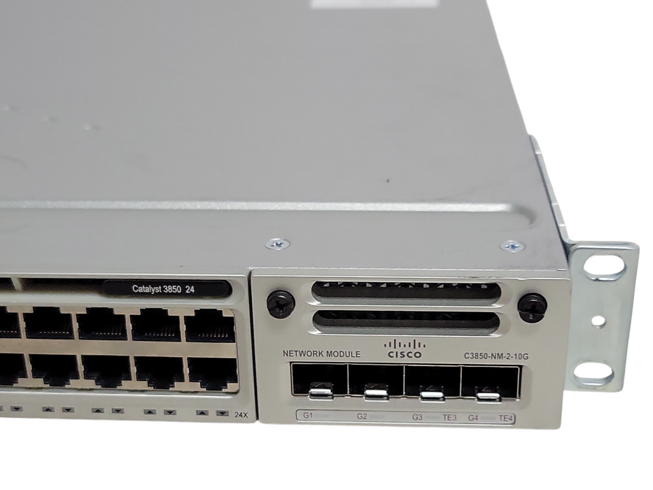 Cisco Catalyst WS-C3850-24T-S 24-Port Network Switch w/ C3850-NM-2-10G  _