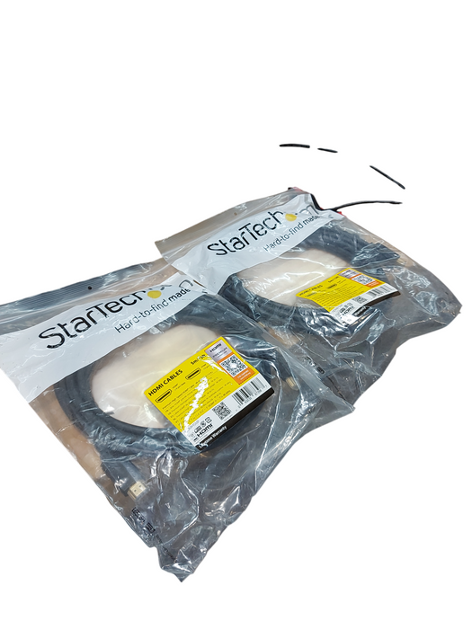 Lot 2x Startech 15ft (5m) Premium Certified High Speed Hdmi Cable 4k 60hz