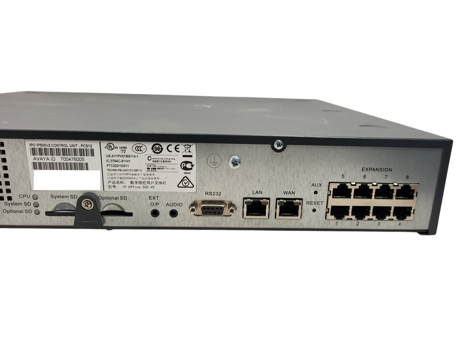 AVAYA IPO IP Office 500v2 With (2) 700504556 Modules Q$