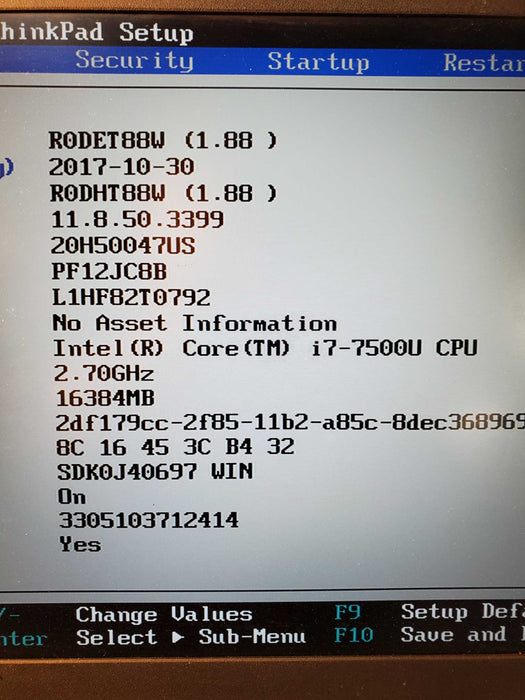 Lenovo ThinkPad E570 i7-7500U 2.7GHz 16GB 256SSD NVIDIA GeForce GTX 950M  Lap200