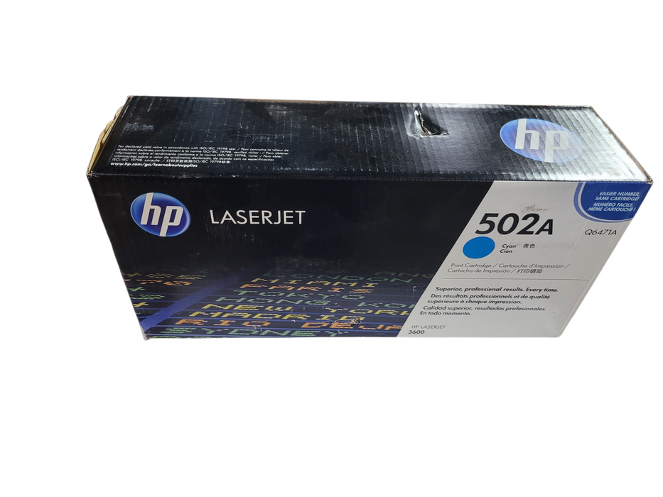 Genuine HP 502A Cyan (Q6471A) Toner Cartridge