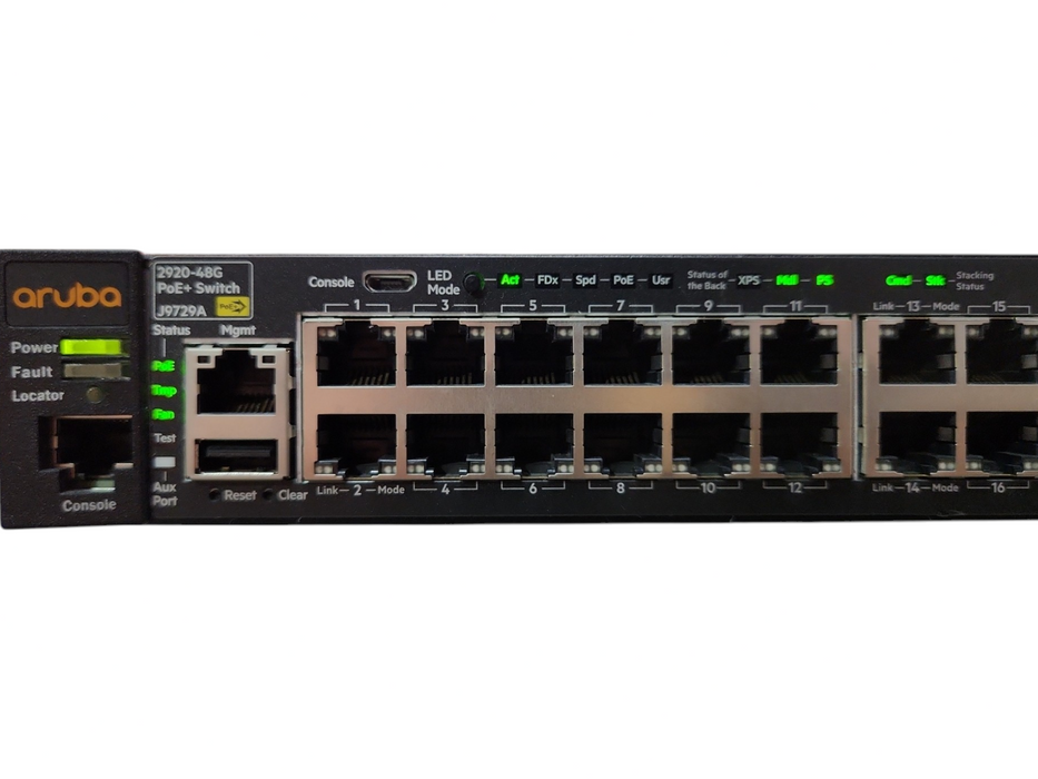 HP J9729A HP Aruba 2920-48G-POE+ Switch w/ J9733A Module 1x PSU