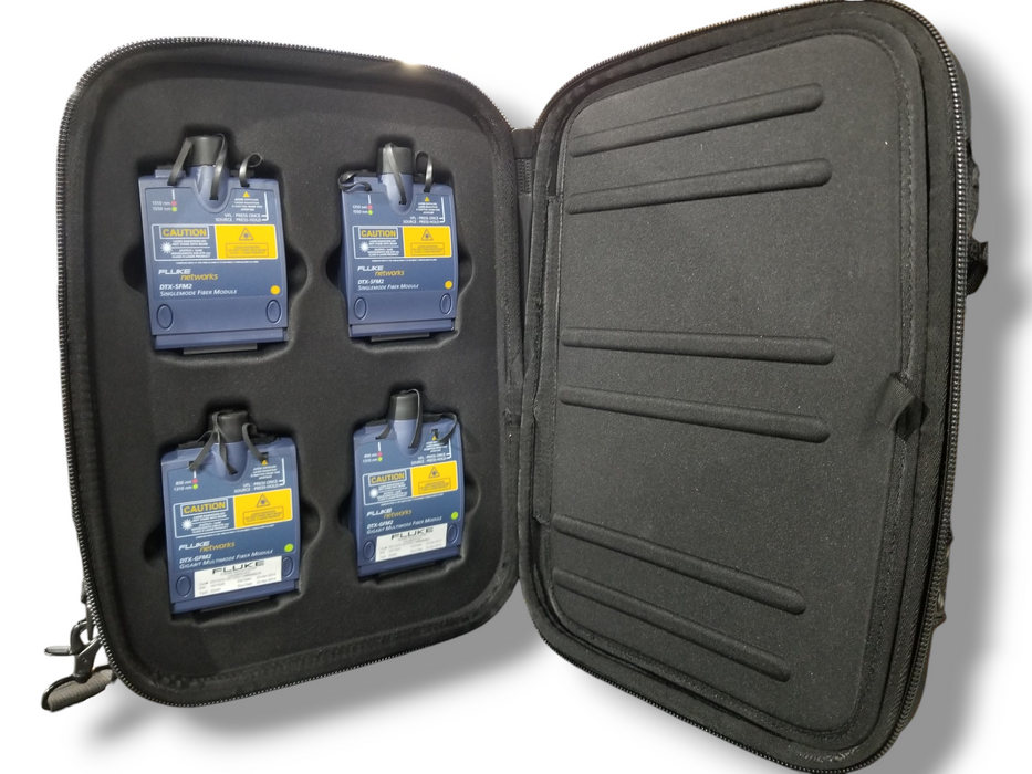 Lot x4 Fluke Networks 2x DTX-SFM2 & 2x DTX-GFM2 MultiMode Fiber Module
