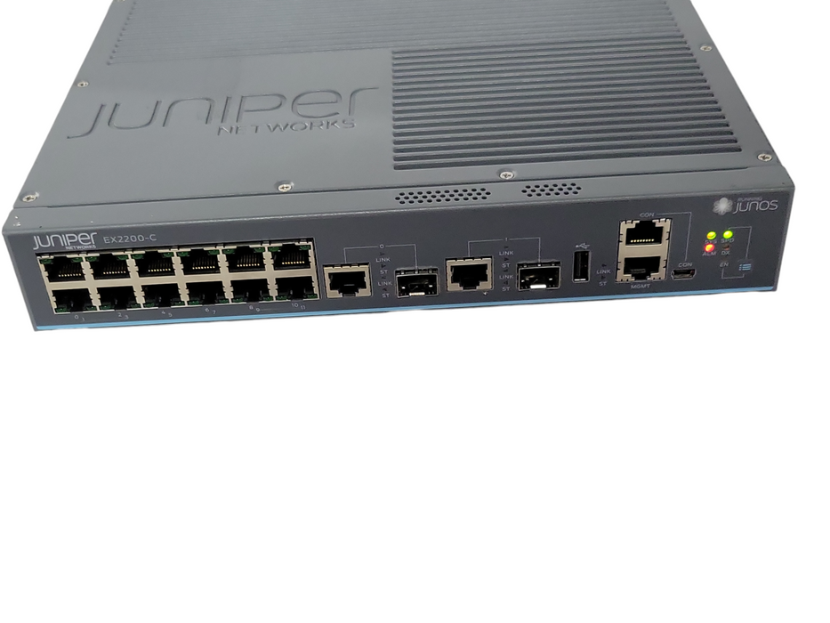 Juniper EX2200-C 12-Port Gig Ethernet PoE Network Switch EX2200-C-12T-2G SEE !