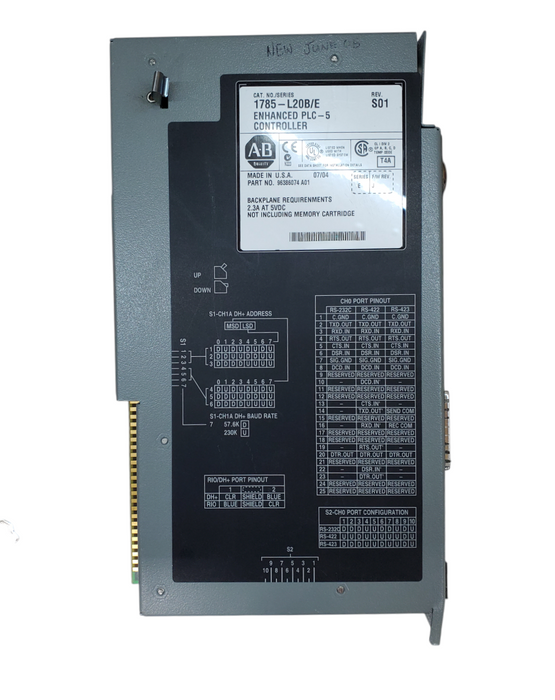Allen Bradley 1785-L20B/E Enhanced PLC-5 Controller *READ*