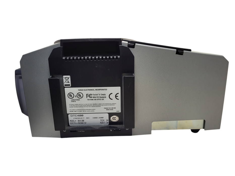 Fargo DTC400 Dual-Sided ID Card Printer P/N 04410 No AC READ $