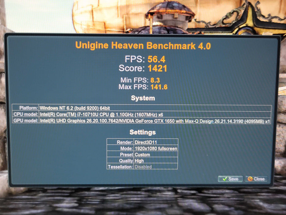 MSI Prestige 14 i7-10710U 16GB RAM GTX 1650 256GB SSD READ β Lap200