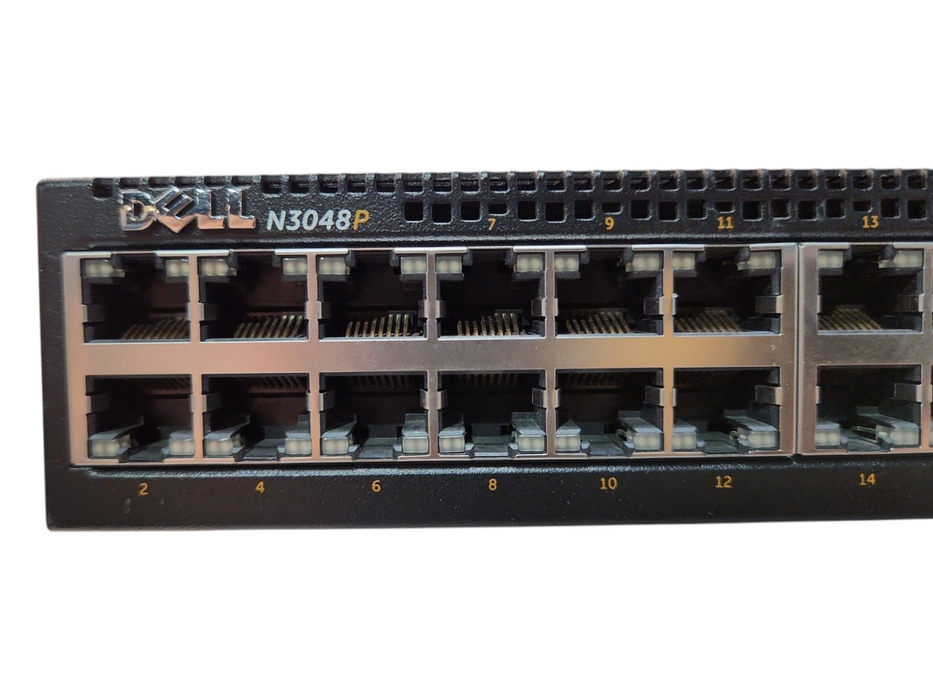Dell N3048P, 48-Port Gigabit PoE+, 2x 10G SFP+ Managed Switch, 1x 1100W PSU