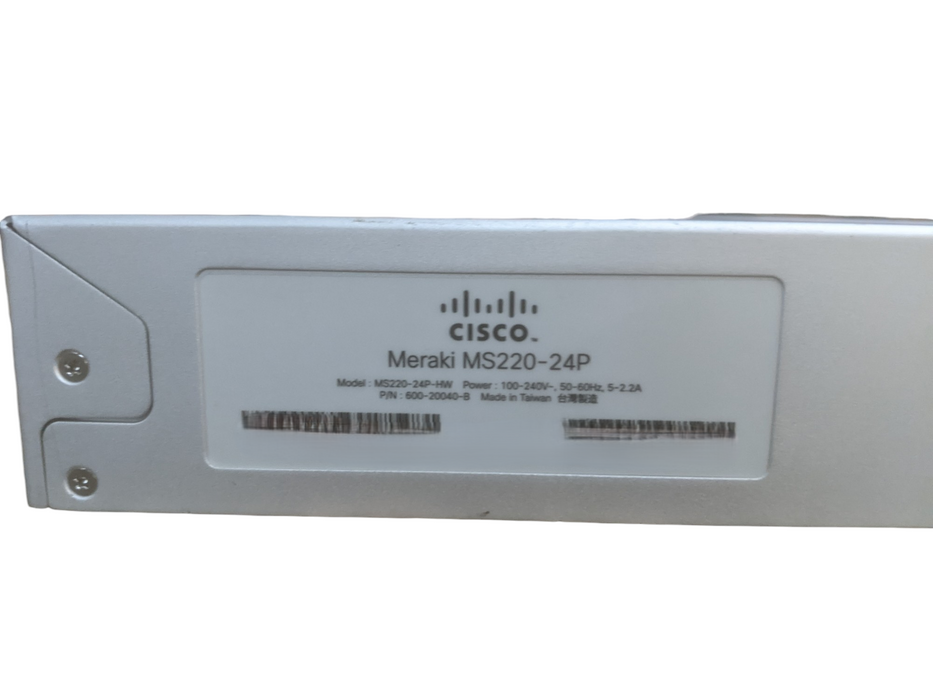 Cisco Meraki MS220-24P-HW | 24-Port Cloud Managed Switch | Unclaimed