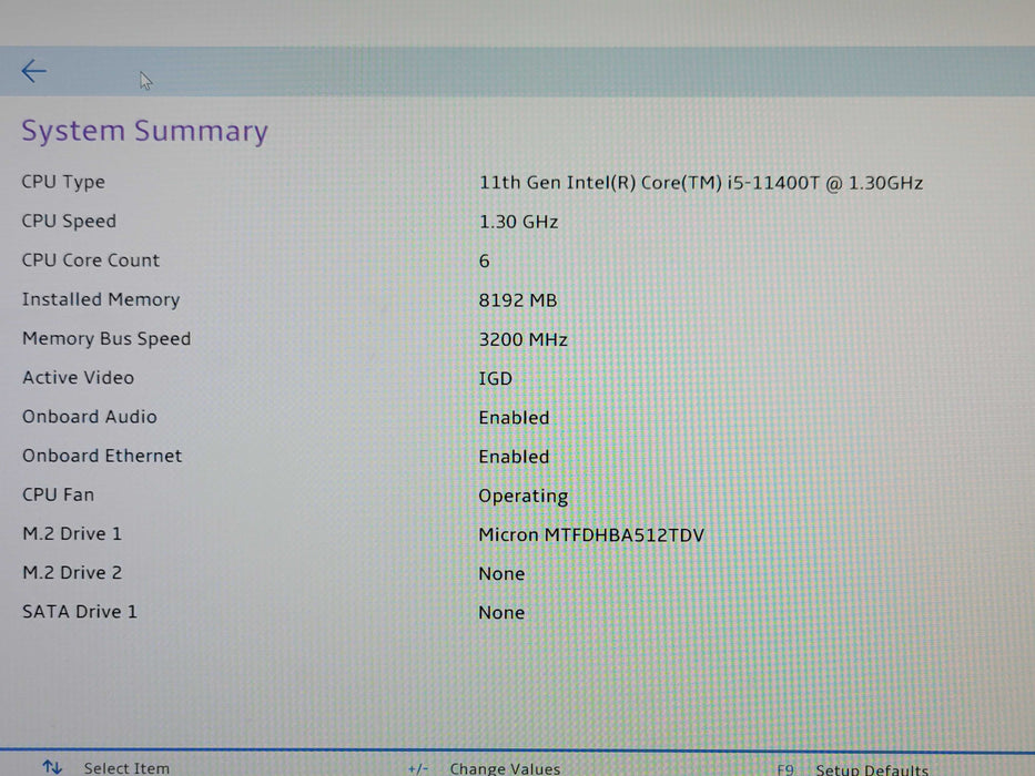 Lenovo ThinkCentre Mini M70q Gen2, Core i5-11400T 8GB RAM, 512GB M.2 _