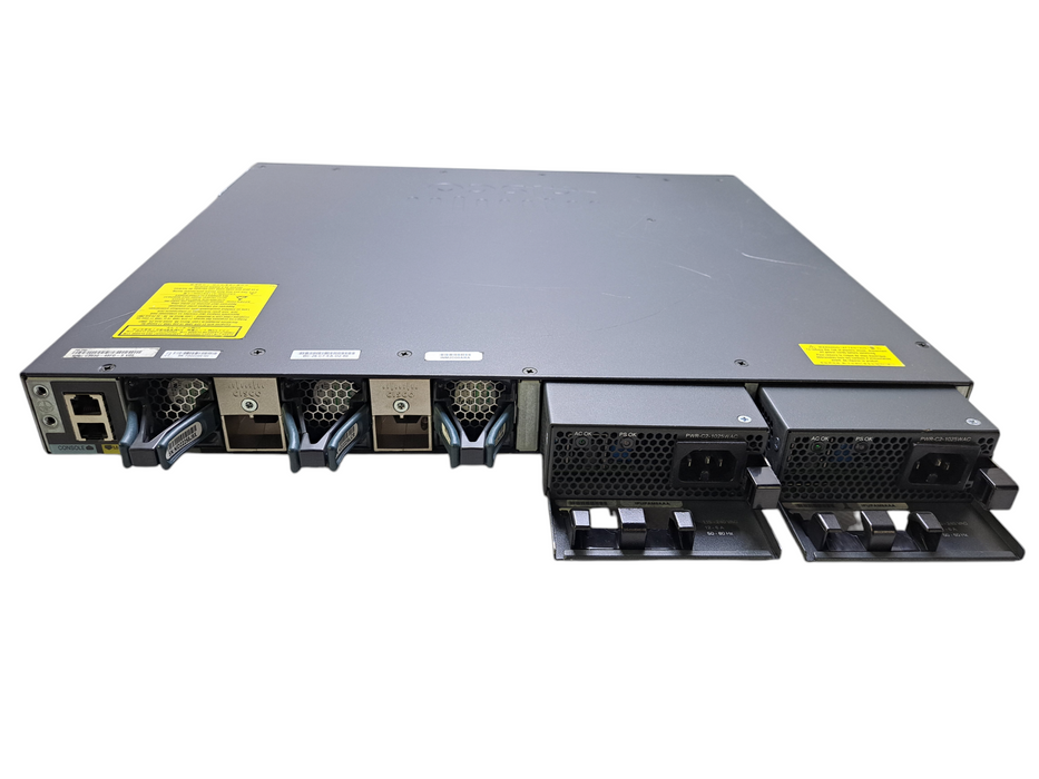 Cisco WS-C3650-48FD-S V05 | 48x Gigabit PoE+, 2x10G SFP+ Switch w/ 2x 1025WAC