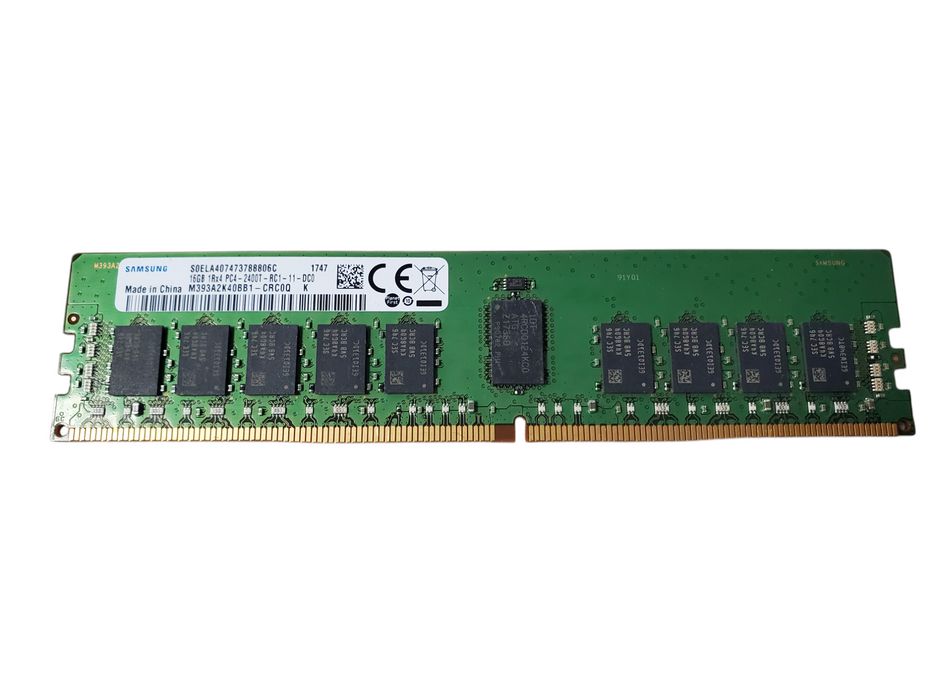 Samsung 16GB DDR4 2400MHz PC4-19200 ECC RDIMM Server Memory RAM M393A2K40BB Q