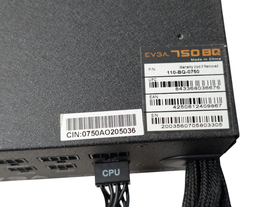 EVGA 750W Modular Computer PSU 110-BQ-0750 Q-