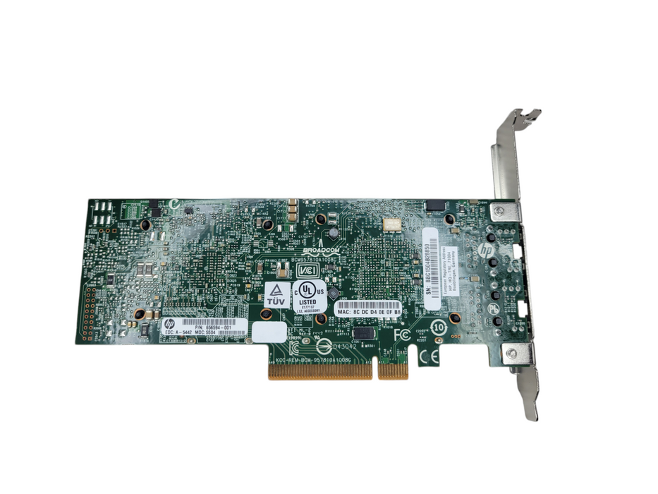 HP 530T 10Gb 2 Port Ethernet RJ-45 Network Server Adapter Card PN: 657128-0 %