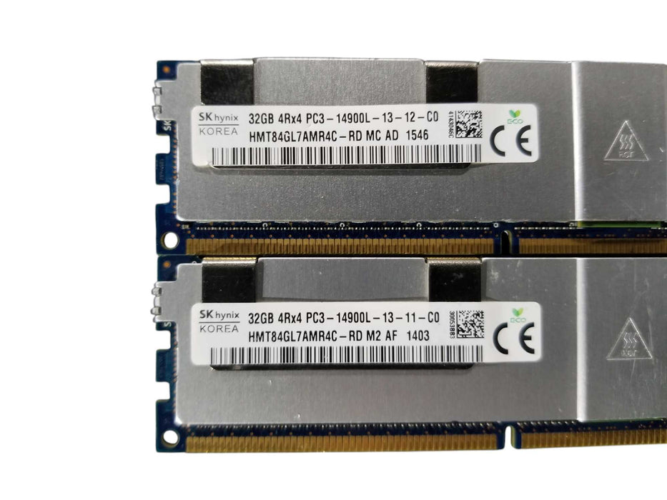 SK Hynix 64GB Bundle DDR3 (2x32GB) 4Rx4 PC3-14900L-13-11-C0 DDR3 Server RAM