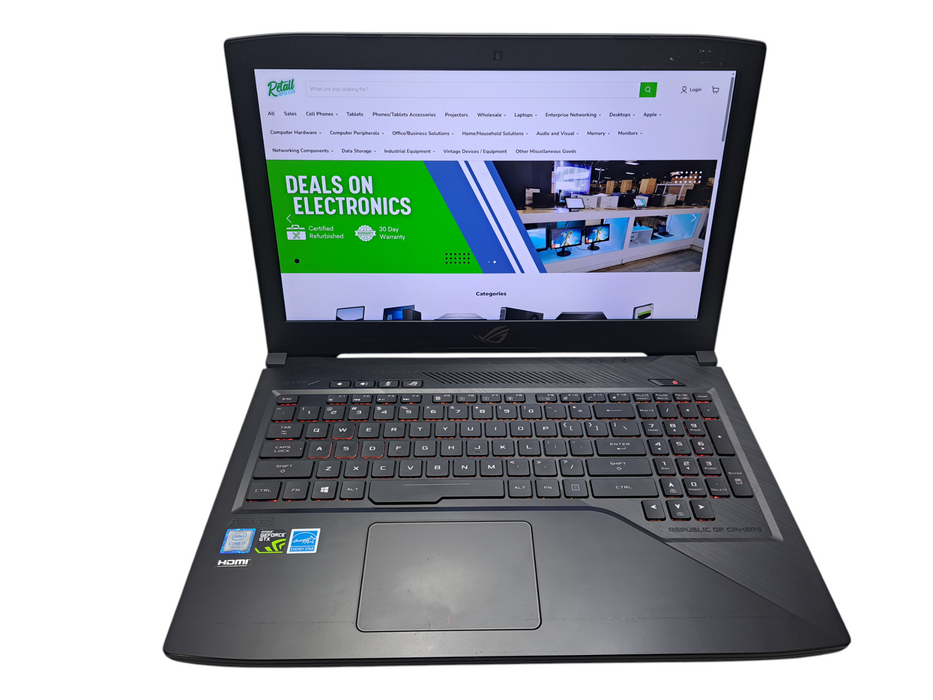 ASUS ROG STRIX GL503V | i7-7700HQ, 16GB DDR4, GTX 1050 4GB, 256 + 512GB SSD ) Lap200