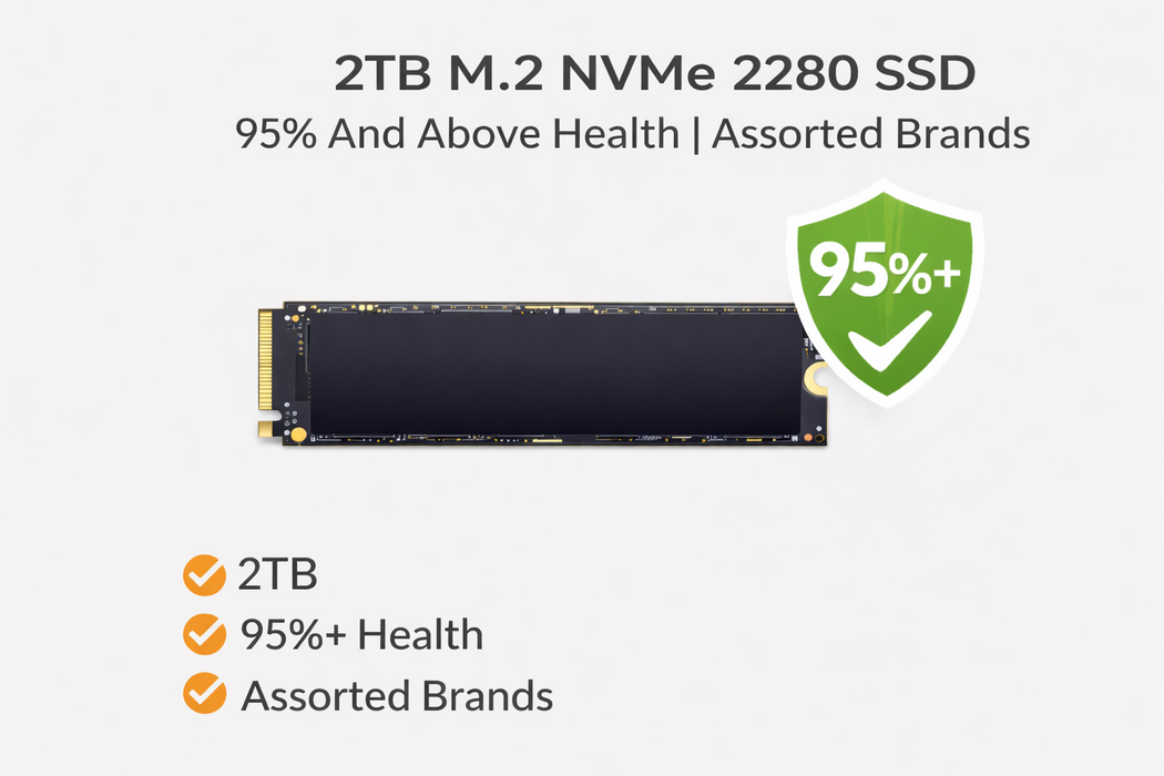 2TB m.2 NVMe 2280 SSD | 95% And Above Health | Mixed Brands &2