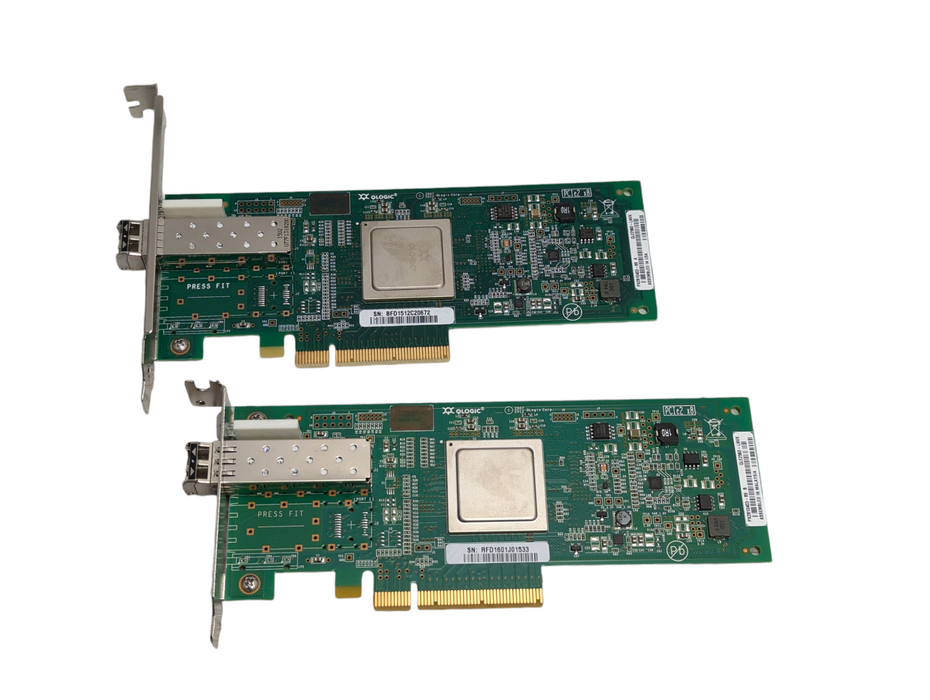 Lot of 2x Qlogic QLE2560-LNVX 8Gbps Single Port Fibre Channel Adapter -