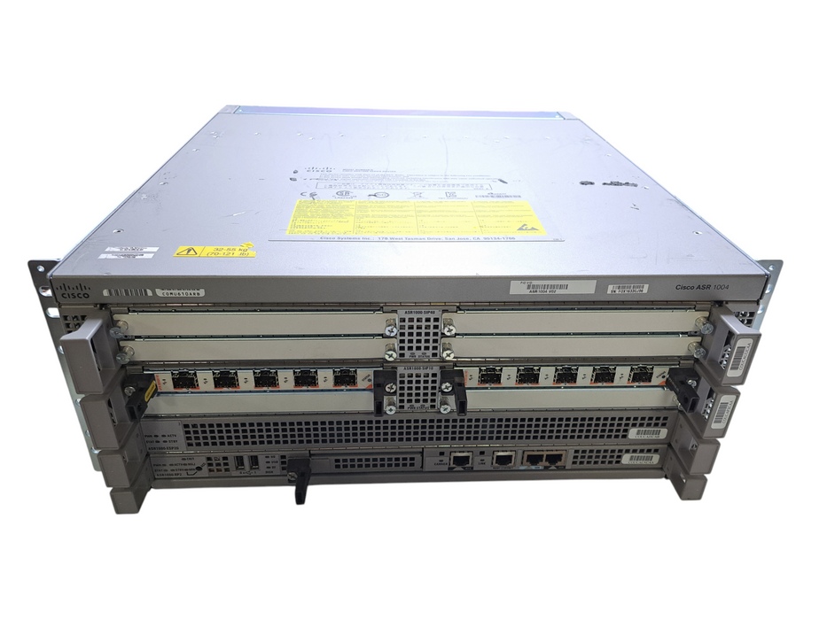 Cisco ASR1004 Router ASR 1000 Series w/ 2x SPA-5X1GE-V2, ESP20, RP2 DUAL AC )