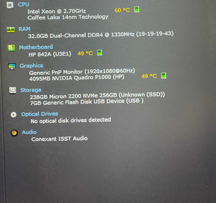 HP ZBook 15 G5 XEON E-2176M QUADRO P1000 4GB GPU 32GB RAM 256GB SSD READ! Q Lap200