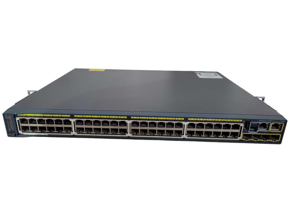Cisco WS-C2960S-48FPS-L V04 | 48 Port Gigabit PoE+ 740W Switch + Stack Mod !
