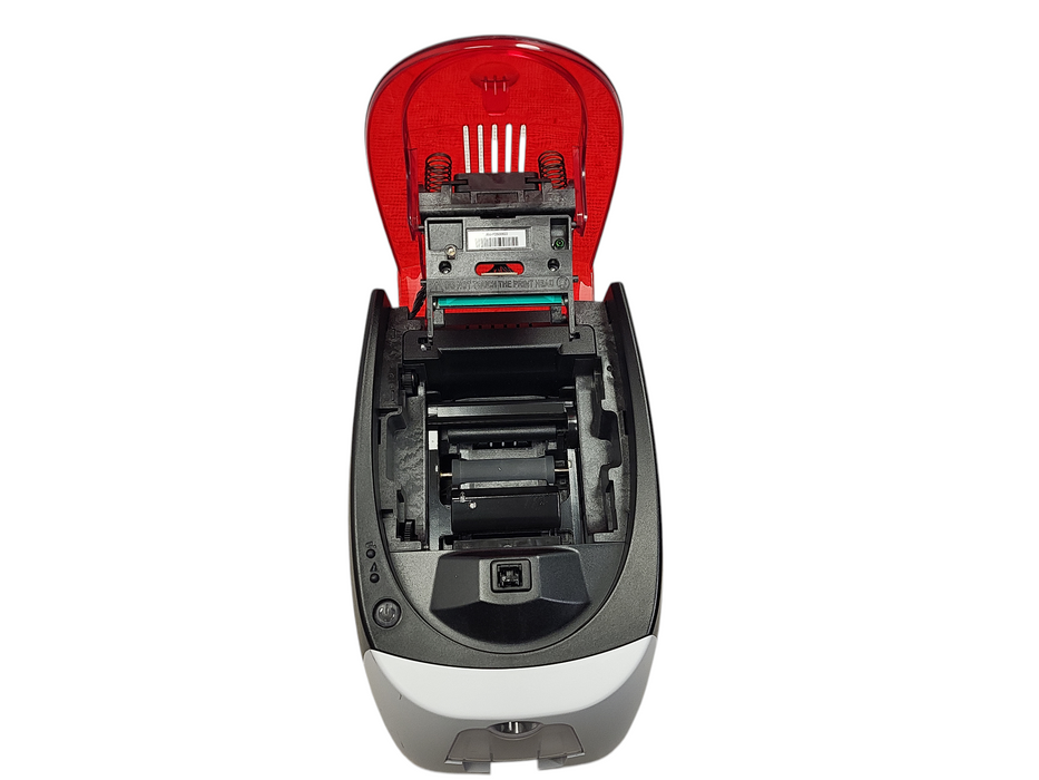BADGY 200 Red USB B22U0000RS Single Sided Color ID Maker Printer READ Q$