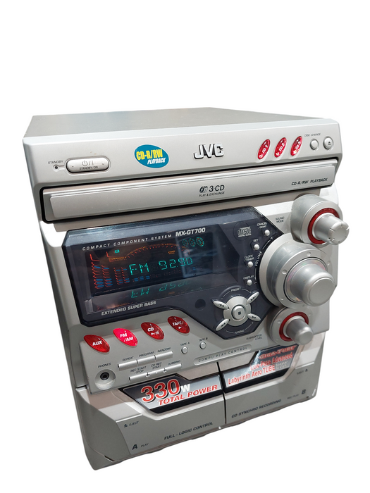Vintage 1998 JVC 3CD Changer Stereo AM/FM Dual Cassette CA-MXGT700 =