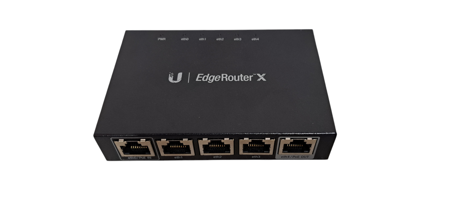 Ubiquiti Networks ER-X EdgeRouter X 5-Port Gigabit Router W/ Adapter & Box Q