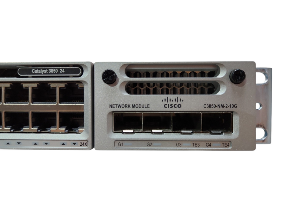 Cisco WS-C3850-48T-E, 48 Port Managed Network Switch, C3850-NM-2-10G