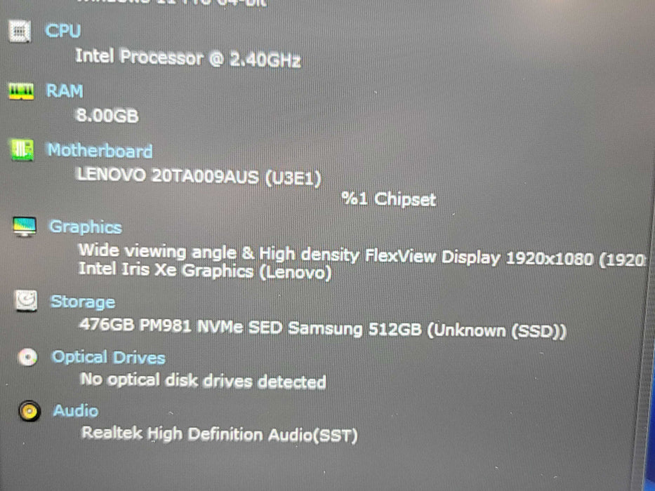 Lenovo ThinkPad E14 Gen 2| i5-1135G7| 8GB DDR4| 512GB SSD  β Lap200