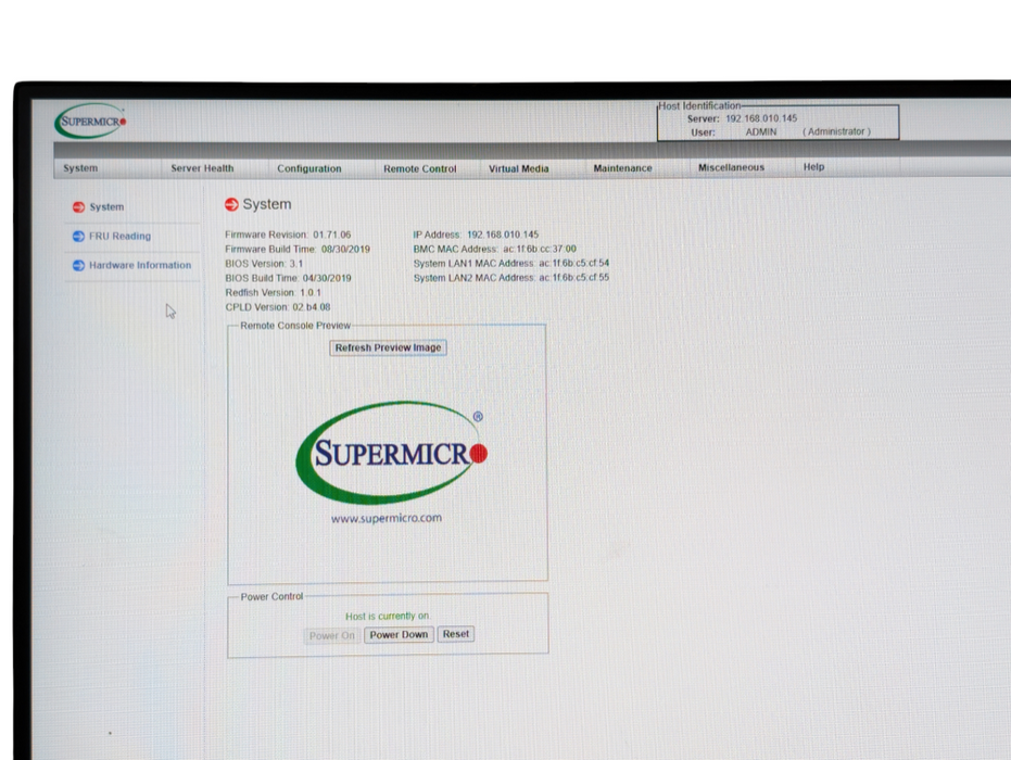 Supermicro CSE-815 X11DDW-NT Intel Xeon Silver 4210 48GB RAM  -