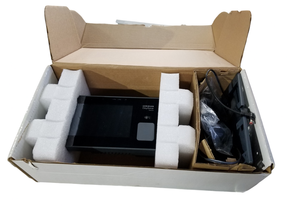 Ceridian Dayforce Touch Time Clock Model DFTouch with Wall Mount Bracket