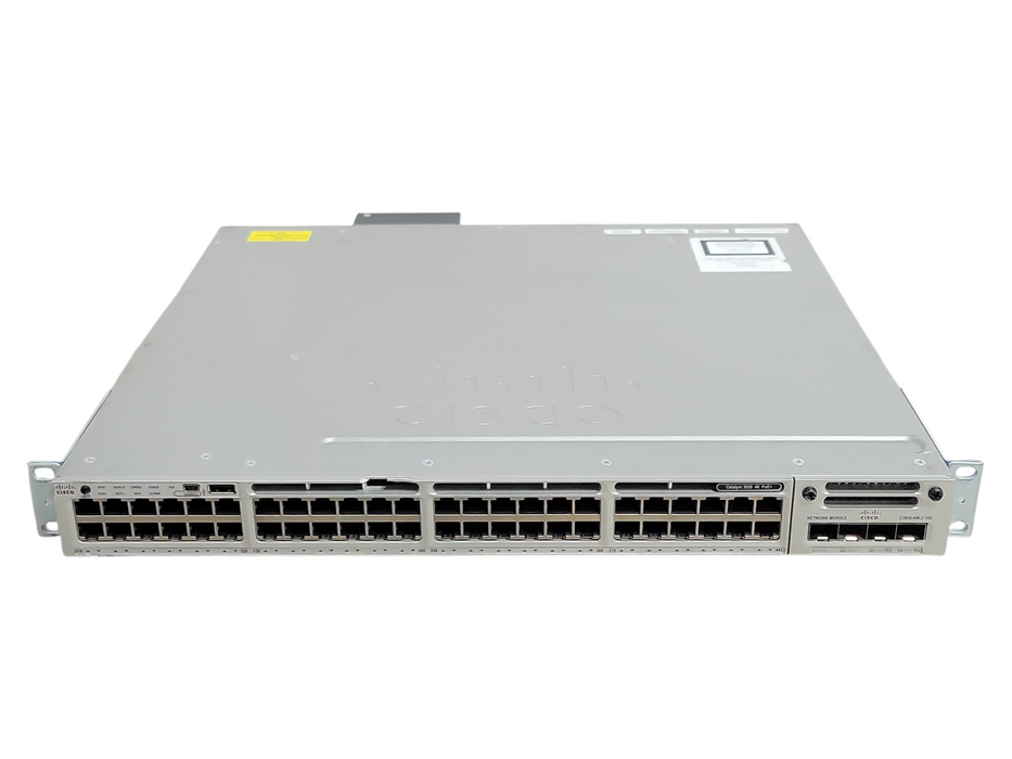 Cisco WS-C3850-48F-L 48 Port PoE+ Gigabit Switch w/ C3850-NM-2-10G, 1x PSU _