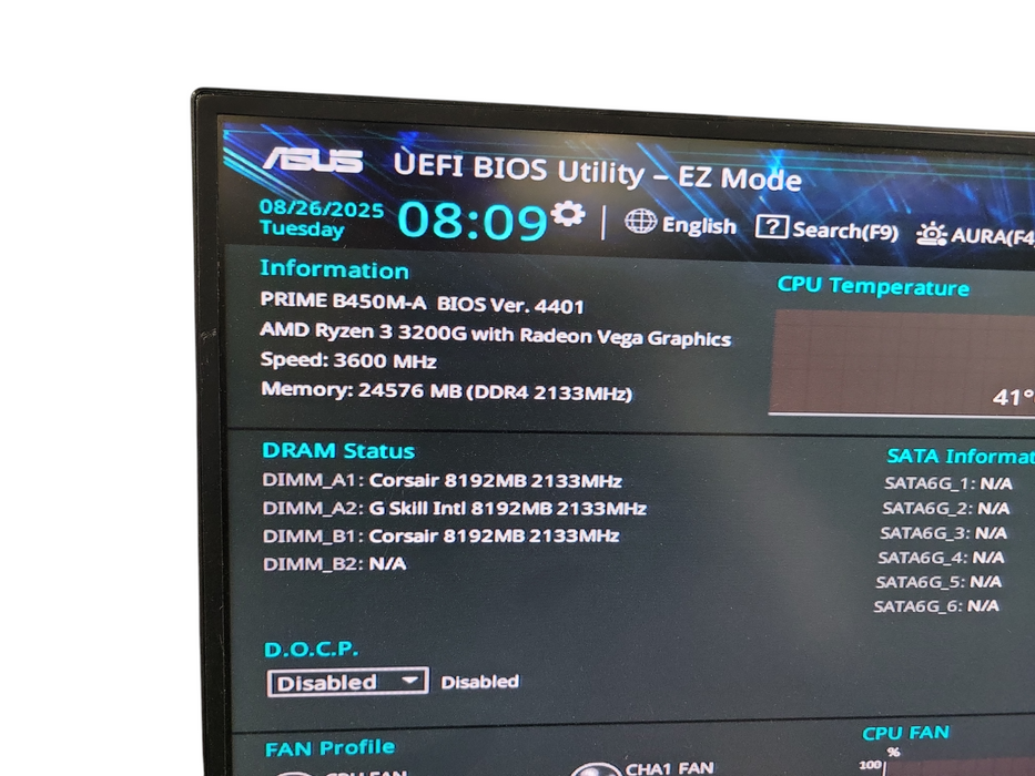 AMD Ryzen 3 3200G ASUS PRIME B450M-A 24GB DDR4 NO HDD 400W PSU %