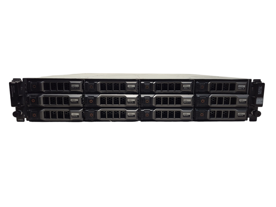 Dell PowerVault MD1200 E03J Storage w/ 12x Caddies 2x 600W PSU + 2x MD12 Module $