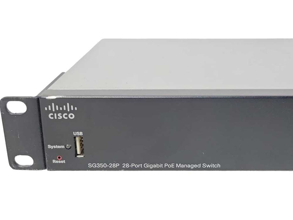 Cisco SG350-28P-K9 24-Port Gig PoE 2P GbE/SFP Managed Switch _