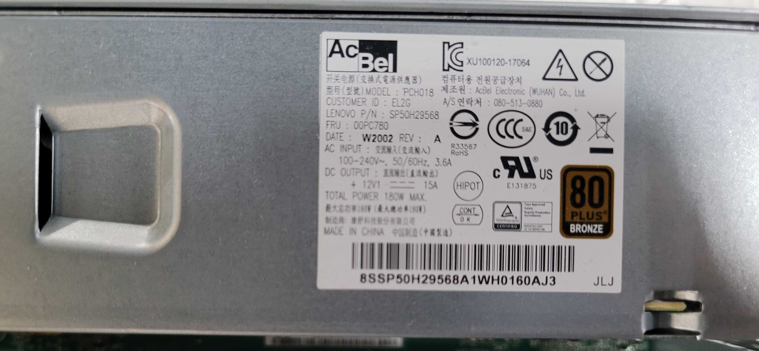 Lenovo ThinkCentre M720e SFF i5-9400 @ 2.90GHz 8GB DDR4 1TB HDD