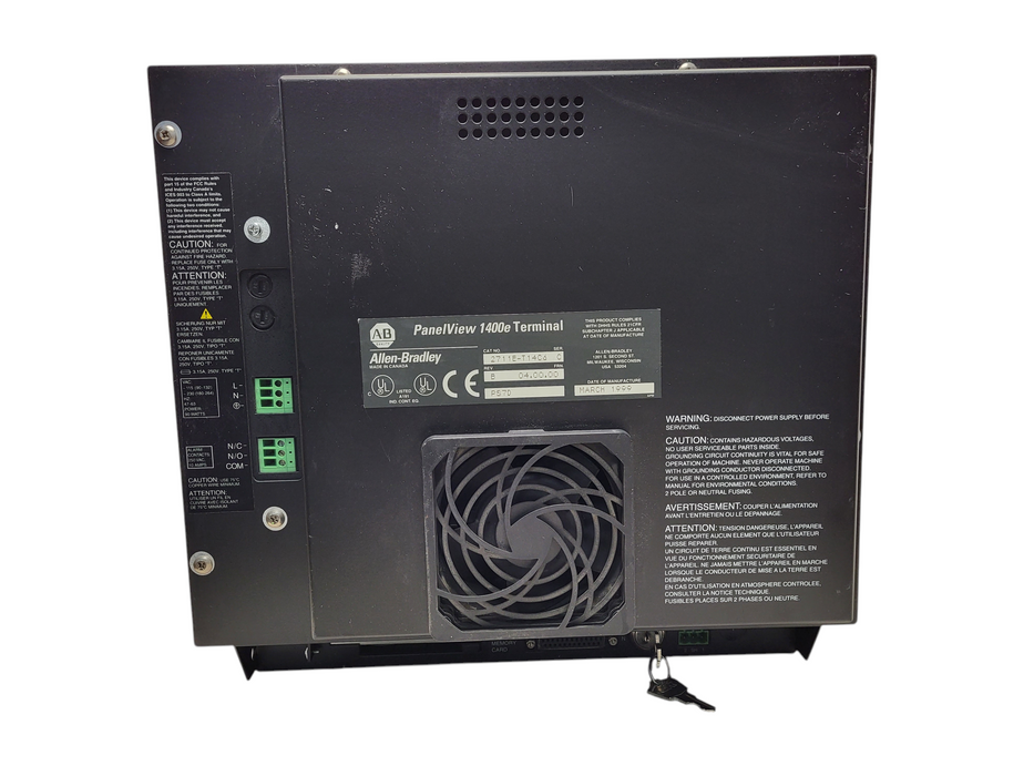 Allen Bradley Panelview 1400e 2711E-T14C6 READ $