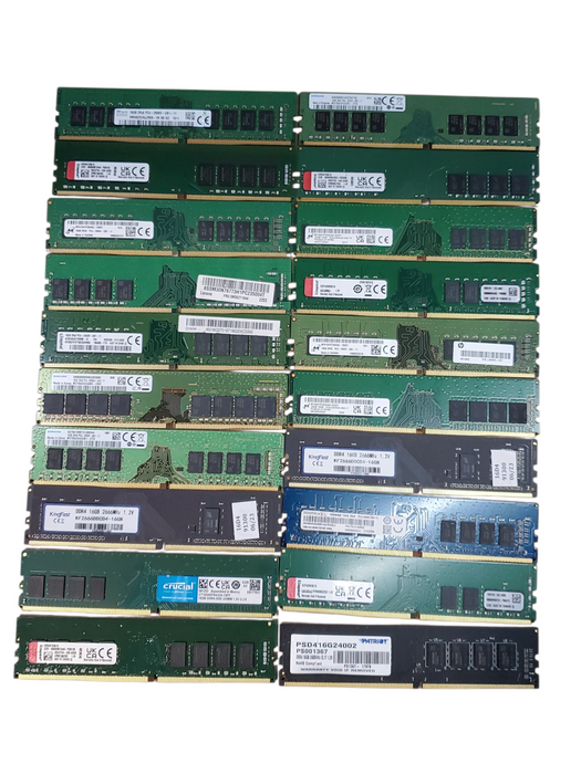 Lot of 20x, Assorted 16GB DDR4 Desktop RAM