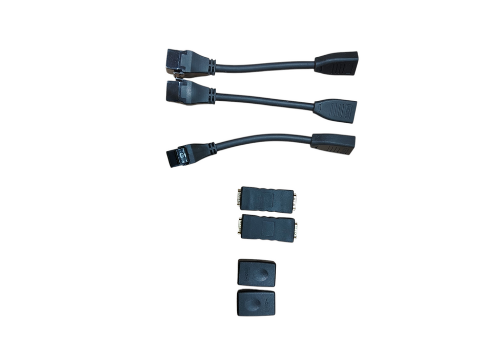 Lot 7x Assorted HDMI female to HDMI female connectors and cables