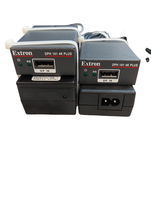 LOT 2X Extron DPH101 4k plus DP to HDMI  WITH power Adapter and VGA cable