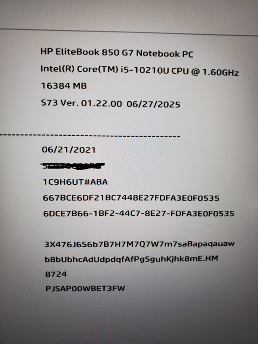 HP ELiteBook 850 G7 i5-10210U 16GB RAM 256GB NVME READ  Lap200
