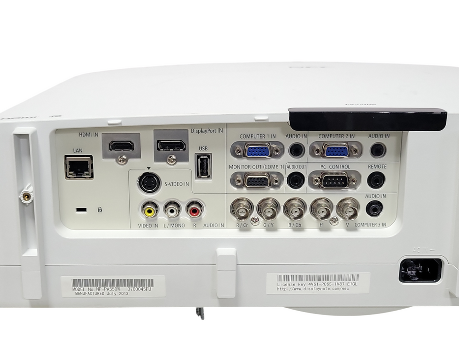 NEC NP-PA550W WXGA 1280x800 3LCD Projector 5500-Lumens only 17 Lamp Hours _