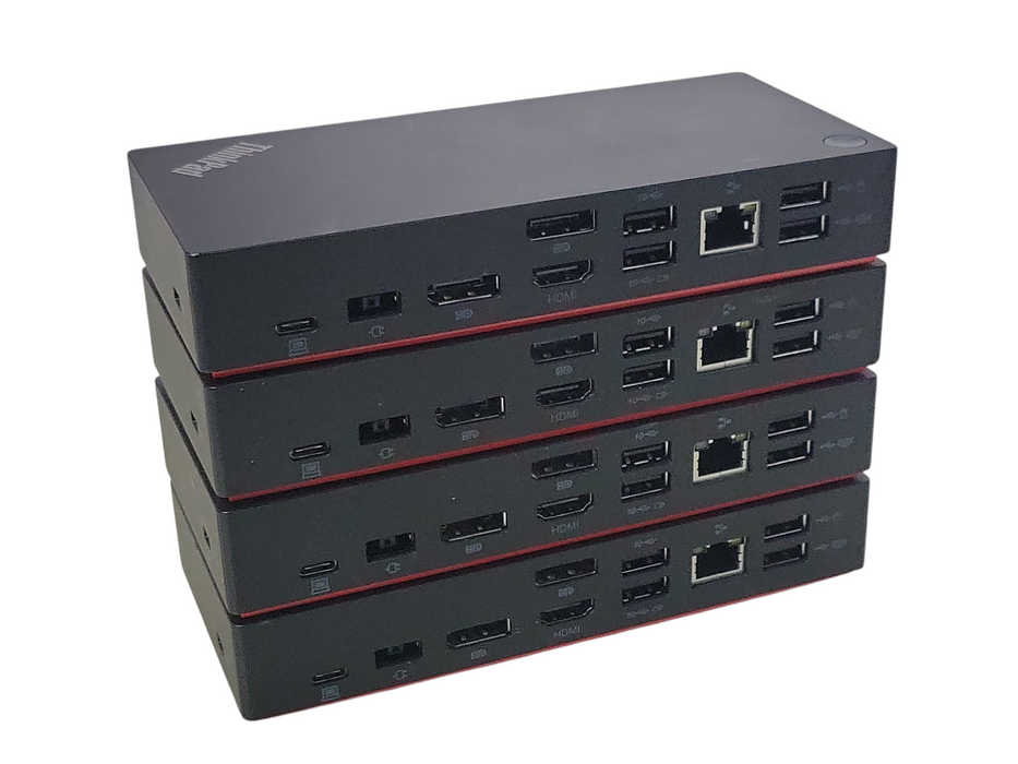 Lot of 4x Lenovo ThinkPad USB-C Dock Gen2 40AS Docking stations, READ _