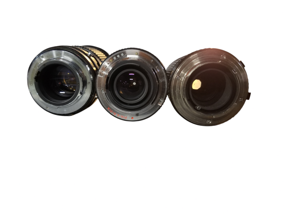 Lot 3x Minolta MD/MC Zoom Lens F=28/80-135mm/200mm/300mm - Untested / Parts