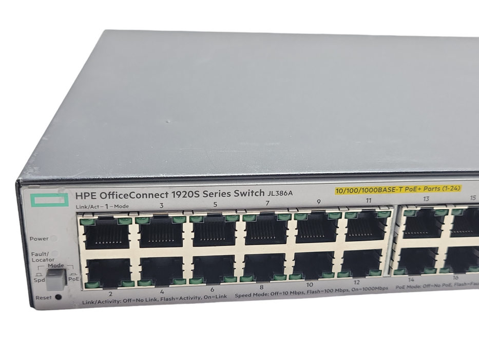 HPE OfficeConnect 1920S Series 48 Port Switch JL386A, READ _