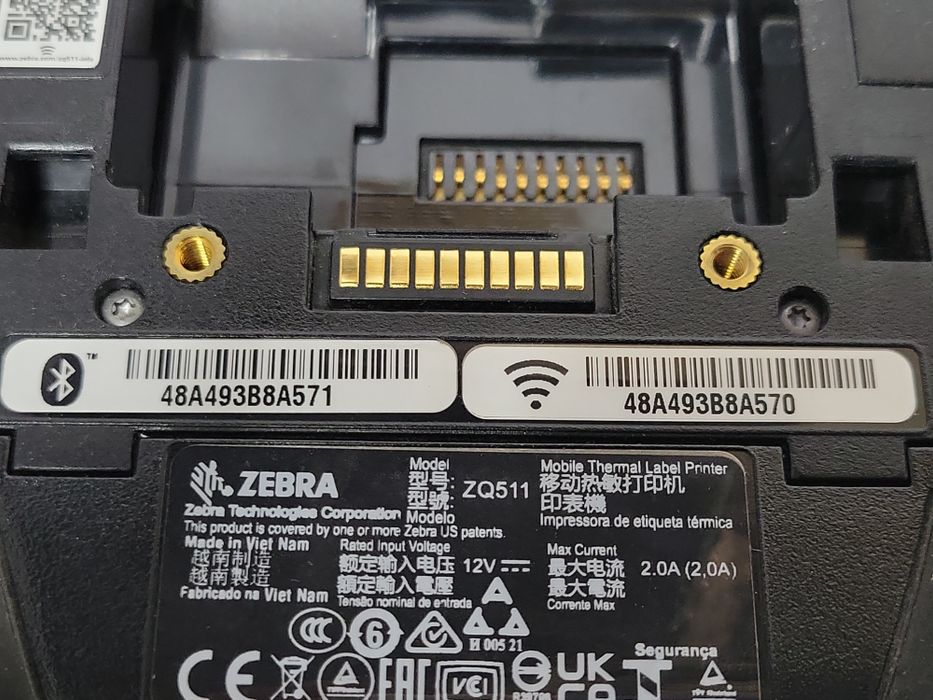Zebra ZQ511 Mobile Bluetooth Wi-Fi Thermal Printer No Battery ZQ51-BUW0000 !