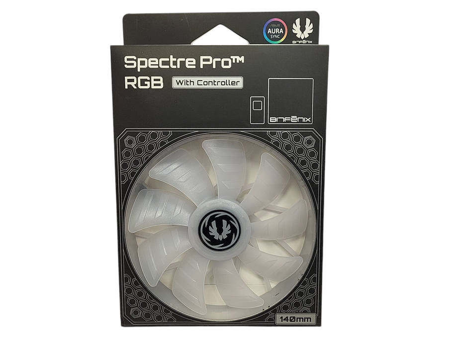 BitFenix Spectre Pro RGB LED Case Fan w/ Controller - 140mm BFF-SRGB-1402C-RP $