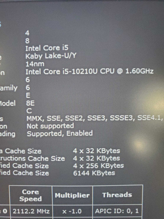Dell Latitude 5410 14" i5-10210U@1.6ghz, 16GB RAM, 256GB NVMe  Lap200