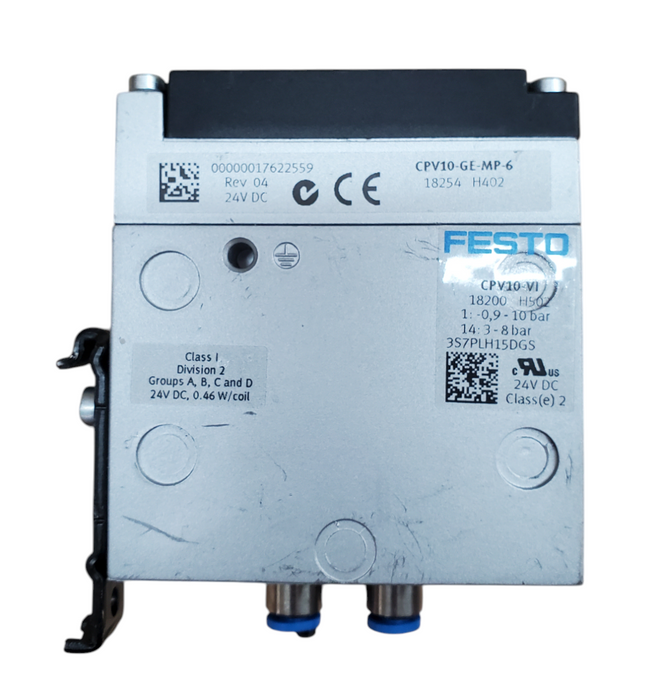 FESTO CPV10-GE-MP-6 Valve Block Interface w/ FESTO CPV10-VI Terminal *READ* Q